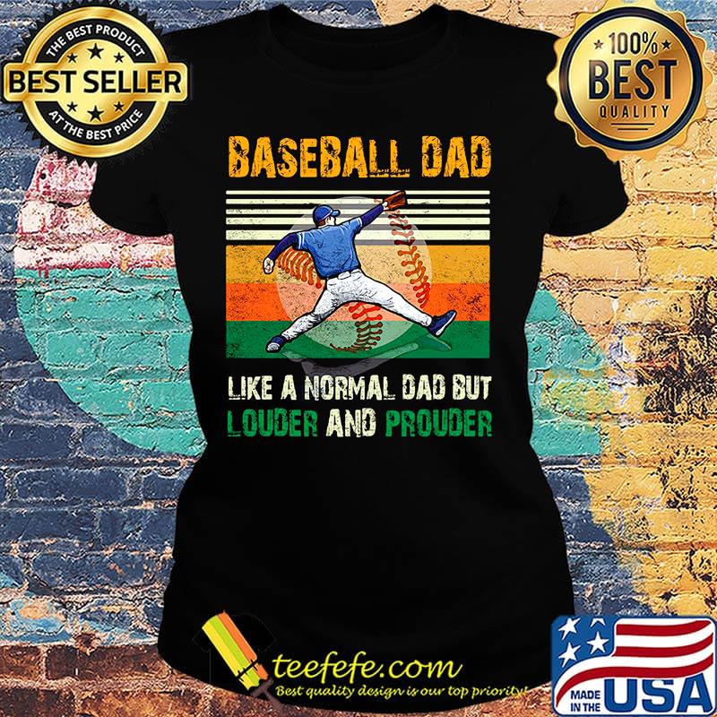 Baseball dad like a regular dad but cooler vintage retro s Ladies tee Baseball dad like a regular dad but cooler vintage retro s Ladies tee