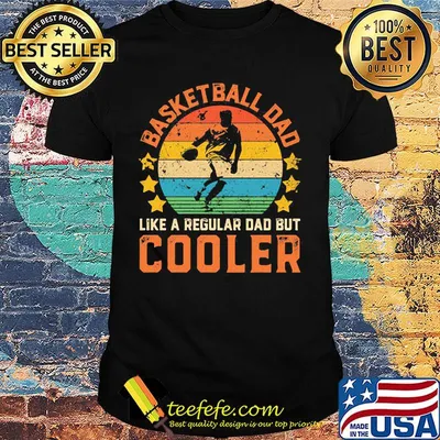 Basketball Dad Like A Regular Dad But Cooler Vintage Retro Shirt