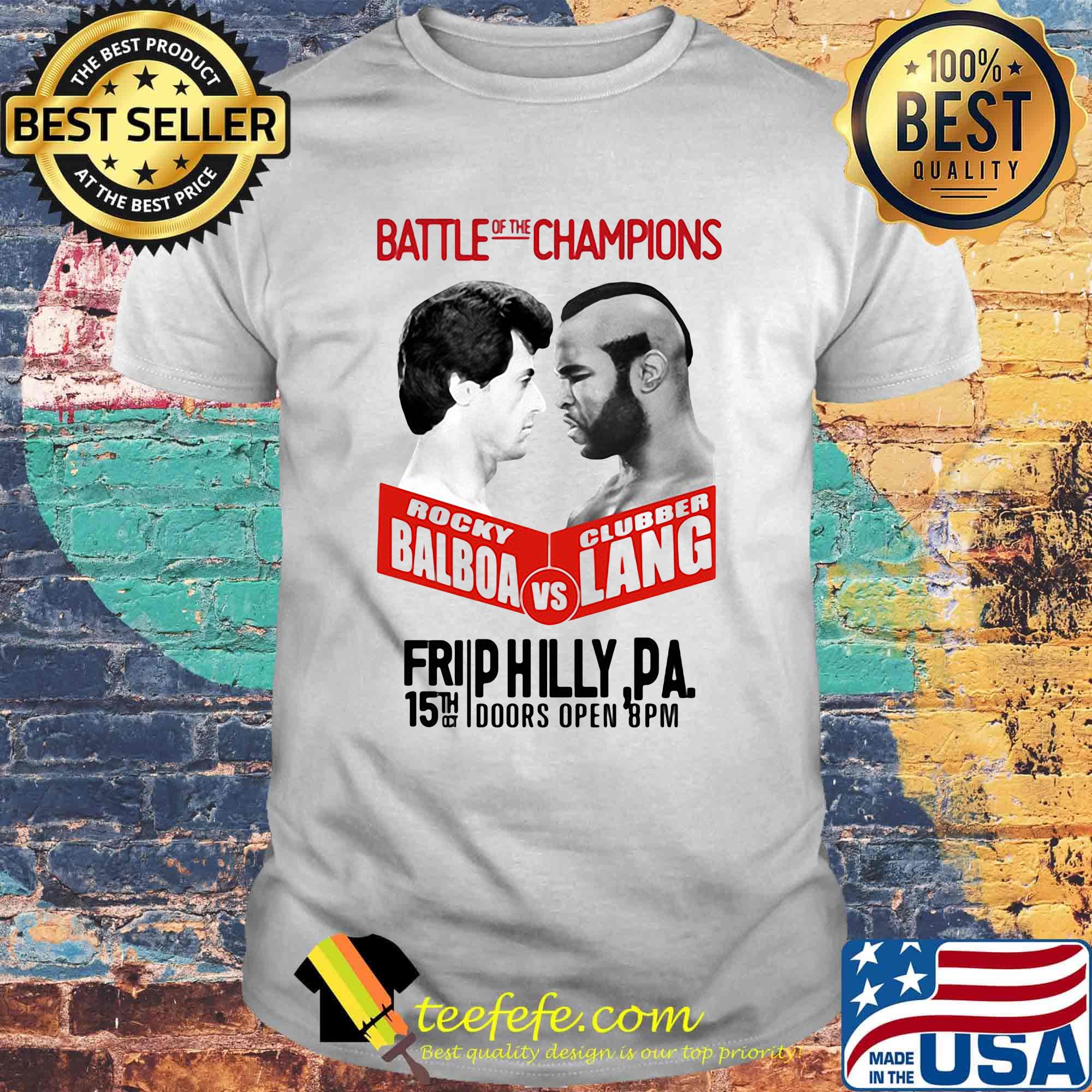 Battle of the champions rocky balboa vs clubber lang fri 15th october doors open 8pm shirt