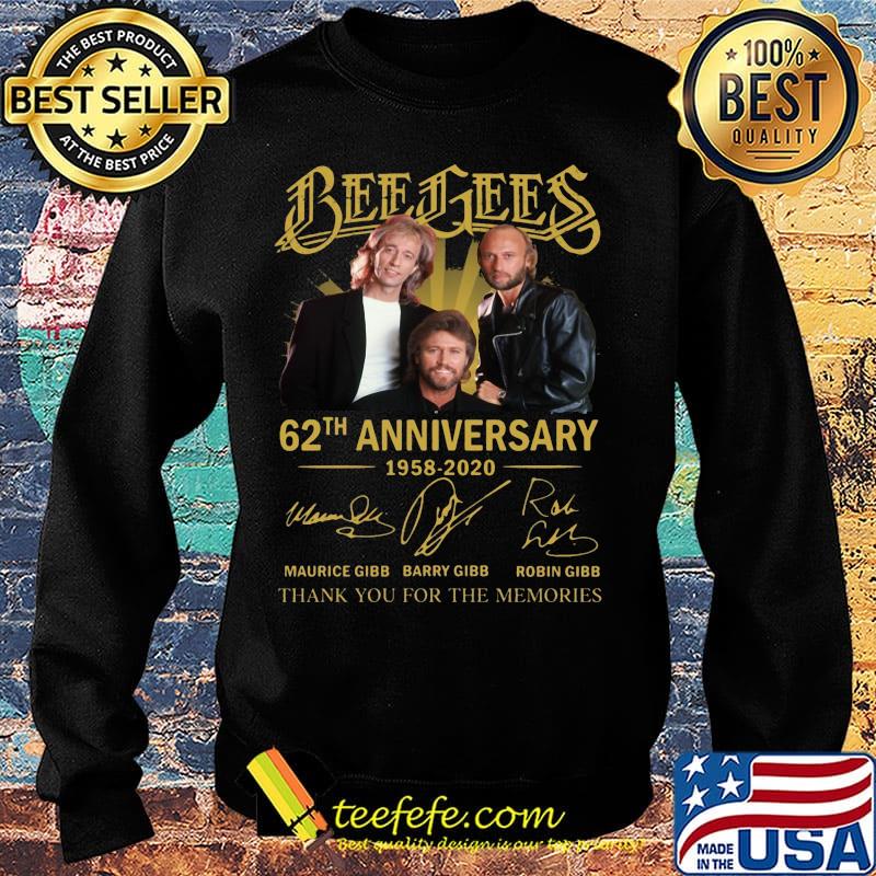 Bee gees 62th anniversary 1958 2020 thank you for the memories signatures s Sweater Bee gees 62th anniversary 1958 2020 thank you for the memories signatures s Sweater