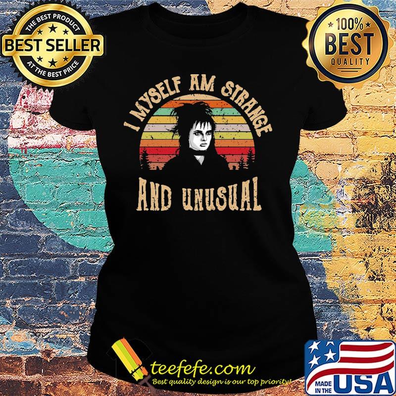 Beetlejuice lydia deetz winona ryder i myself am strange and unusual vintage retro s Ladies tee Beetlejuice lydia deetz winona ryder i myself am strange and unusual vintage retro s Ladies tee