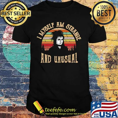 Beetlejuice lydia deetz winona ryder i myself am strange and unusual vintage retro shirt