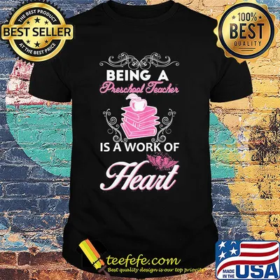 Being a Preschool teacher is a work of heart Apple Book shirt