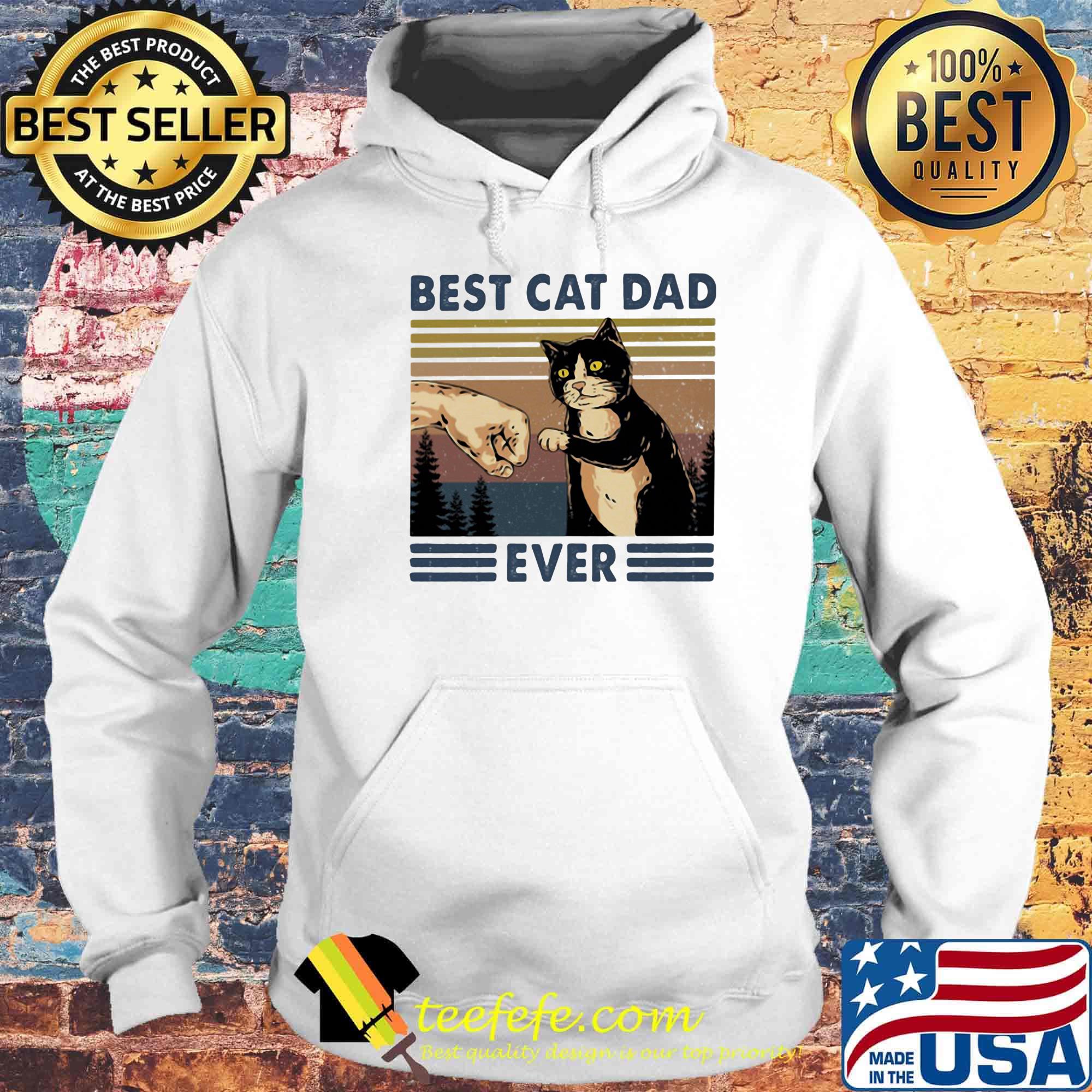 Best cat dad ever vintage retro s Hoodie Best cat dad ever vintage retro s Hoodie