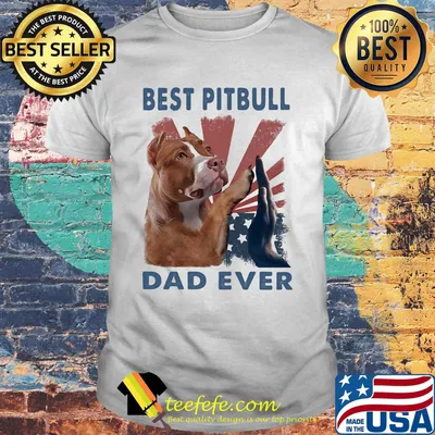 Best pitbull dad ever american flag independence day shirt