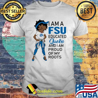 Betty boop alcorn i am a fsu educated queen and i am proud of my roots shirt