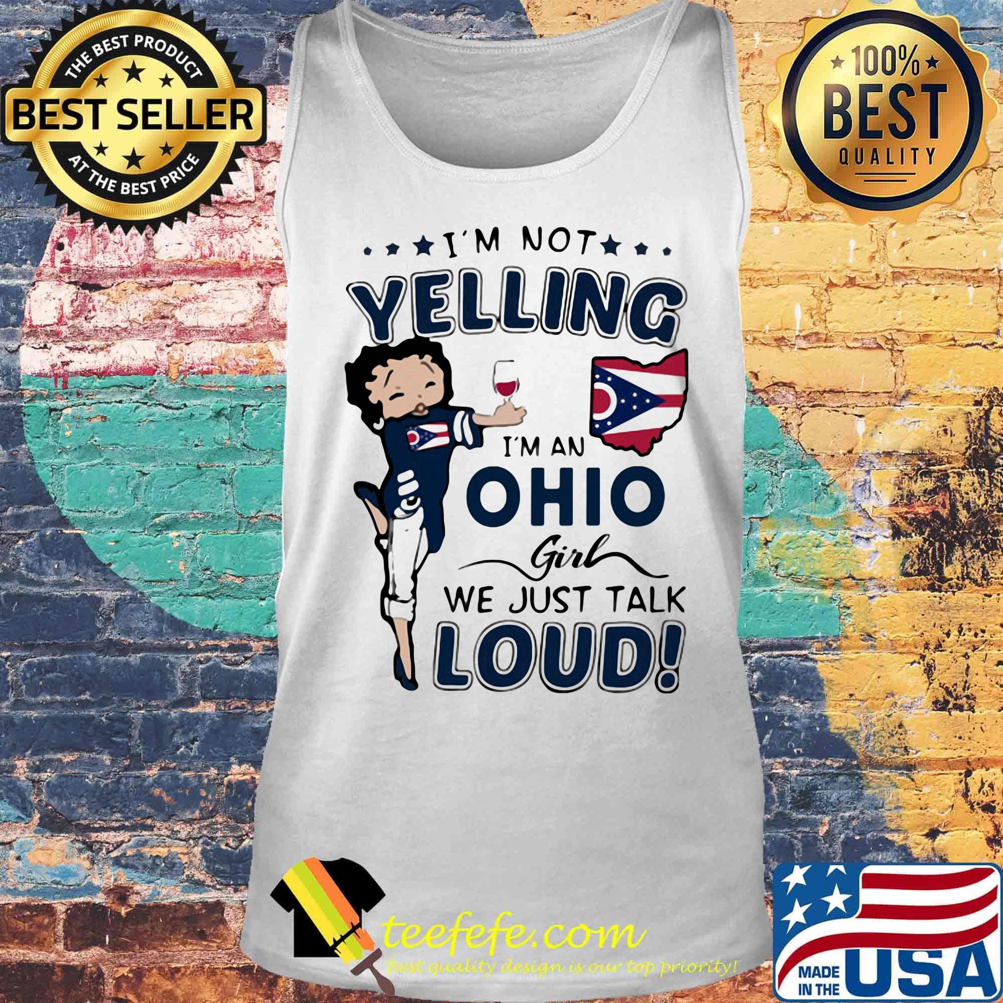 Betty boop i'm not yelling i'm a ohio girl we just talk loud s Tank top Betty boop i'm not yelling i'm a ohio girl we just talk loud s Tank top