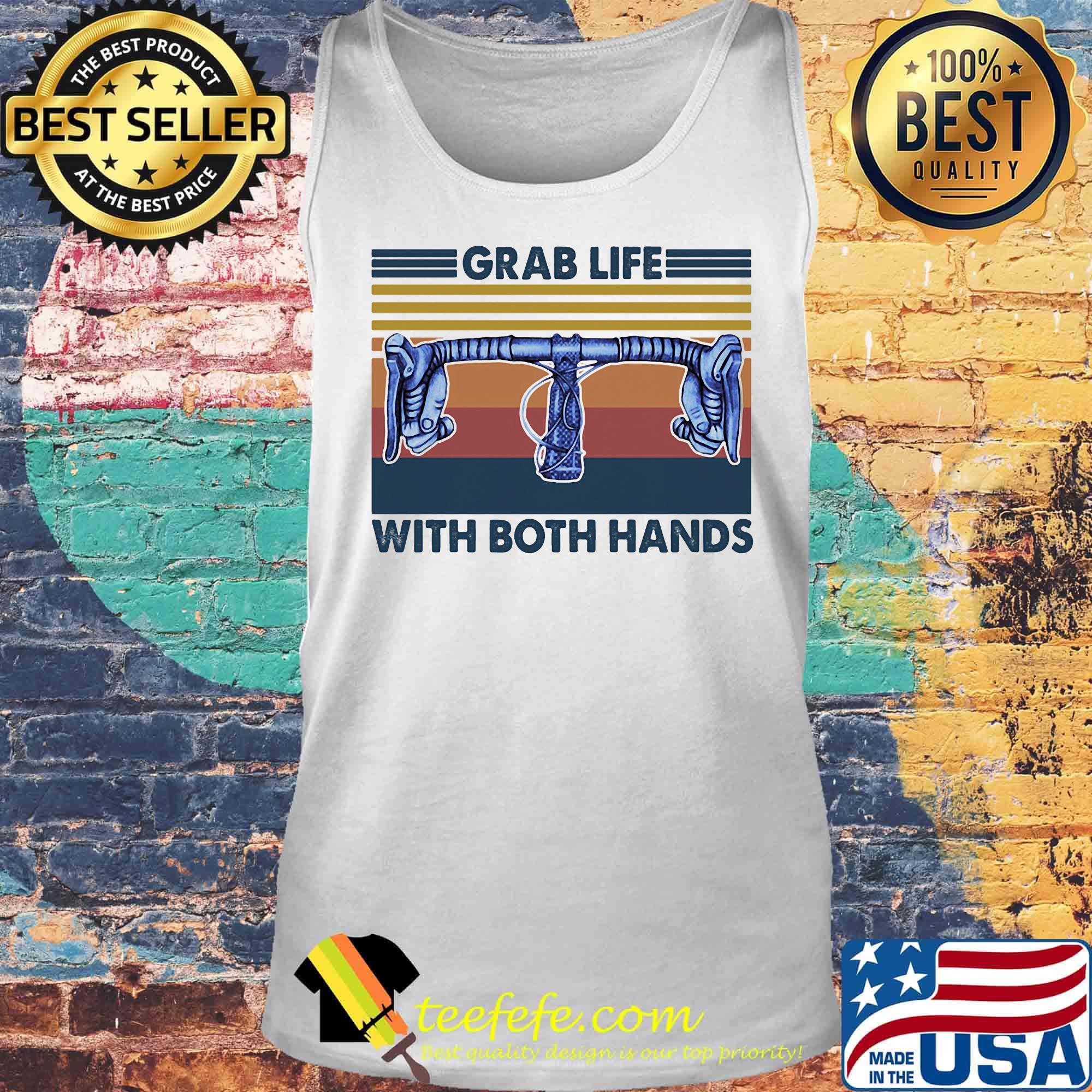 Bicycle grab life with both hands vintage retro s Tank top Bicycle grab life with both hands vintage retro s Tank top