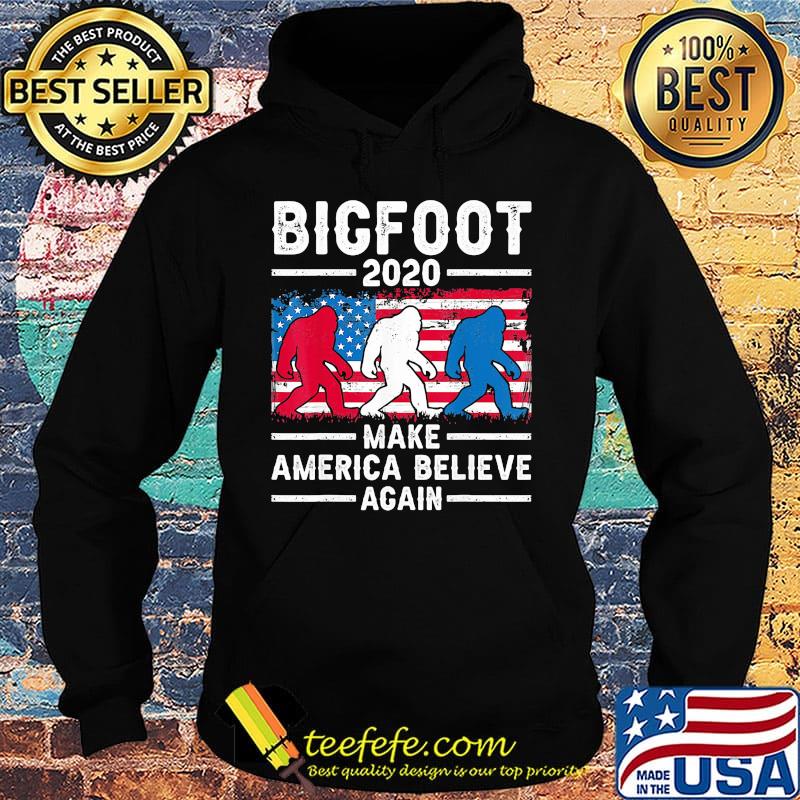Bigfoot 2020 make america believe again american flag independence day s Hoodie Bigfoot 2020 make america believe again american flag independence day s Hoodie