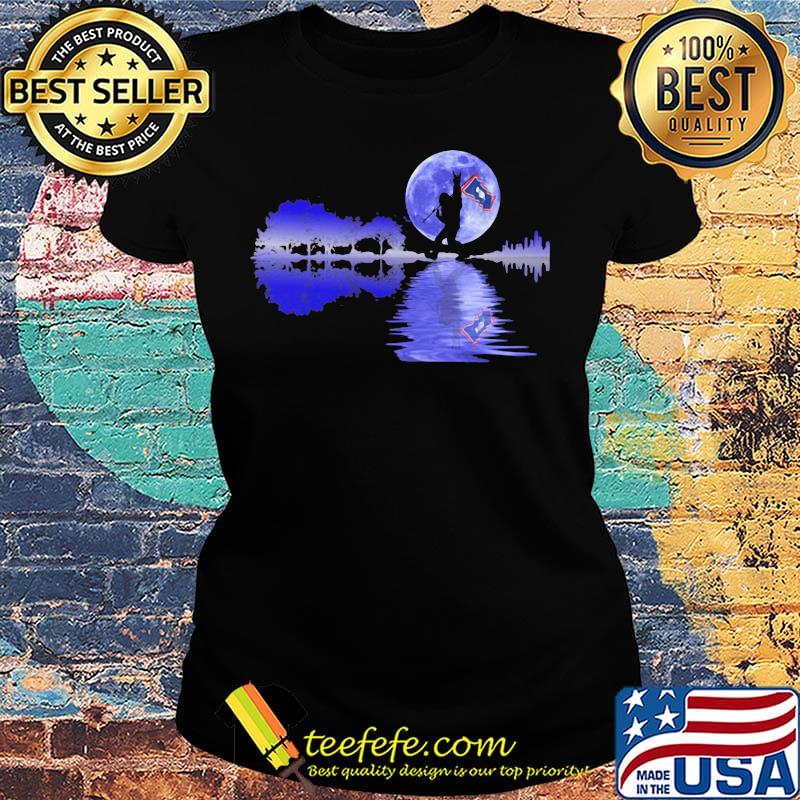 Bigfoot flag river moon tree s Ladies tee Bigfoot flag river moon tree s Ladies tee