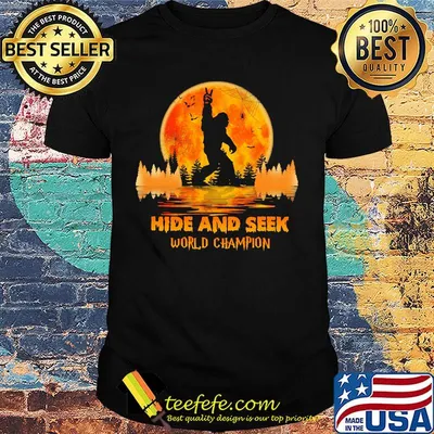 Bigfoot hide and seek world champions moon night shirt