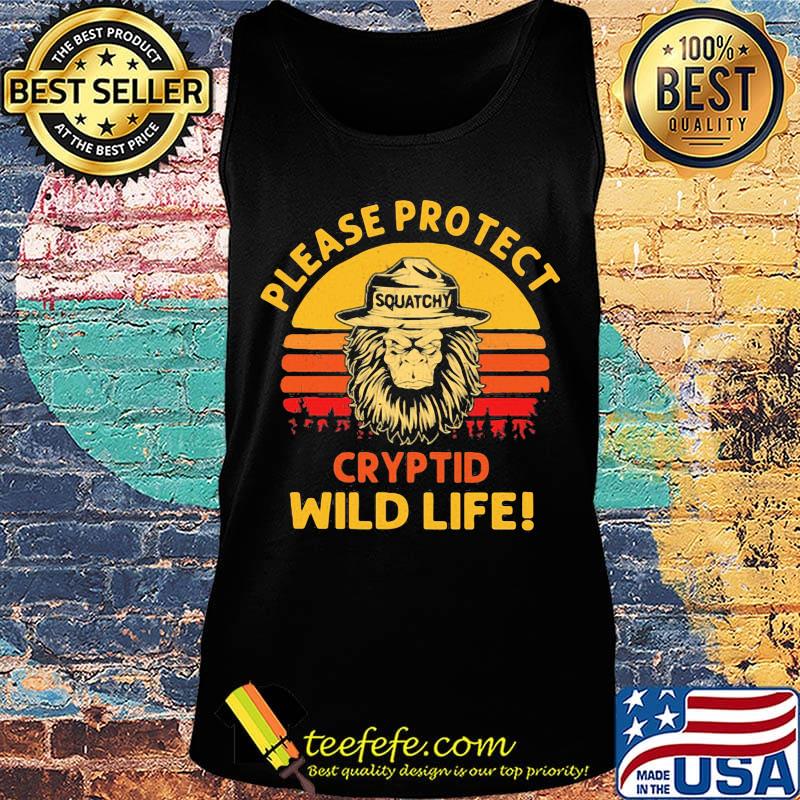 Bigfoot please protect cryptid wildlife vintage retro s Tank top Bigfoot please protect cryptid wildlife vintage retro s Tank top