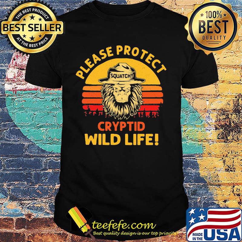 Bigfoot please protect cryptid wildlife vintage retro shirt Bigfoot please protect cryptid wildlife vintage retro shirt