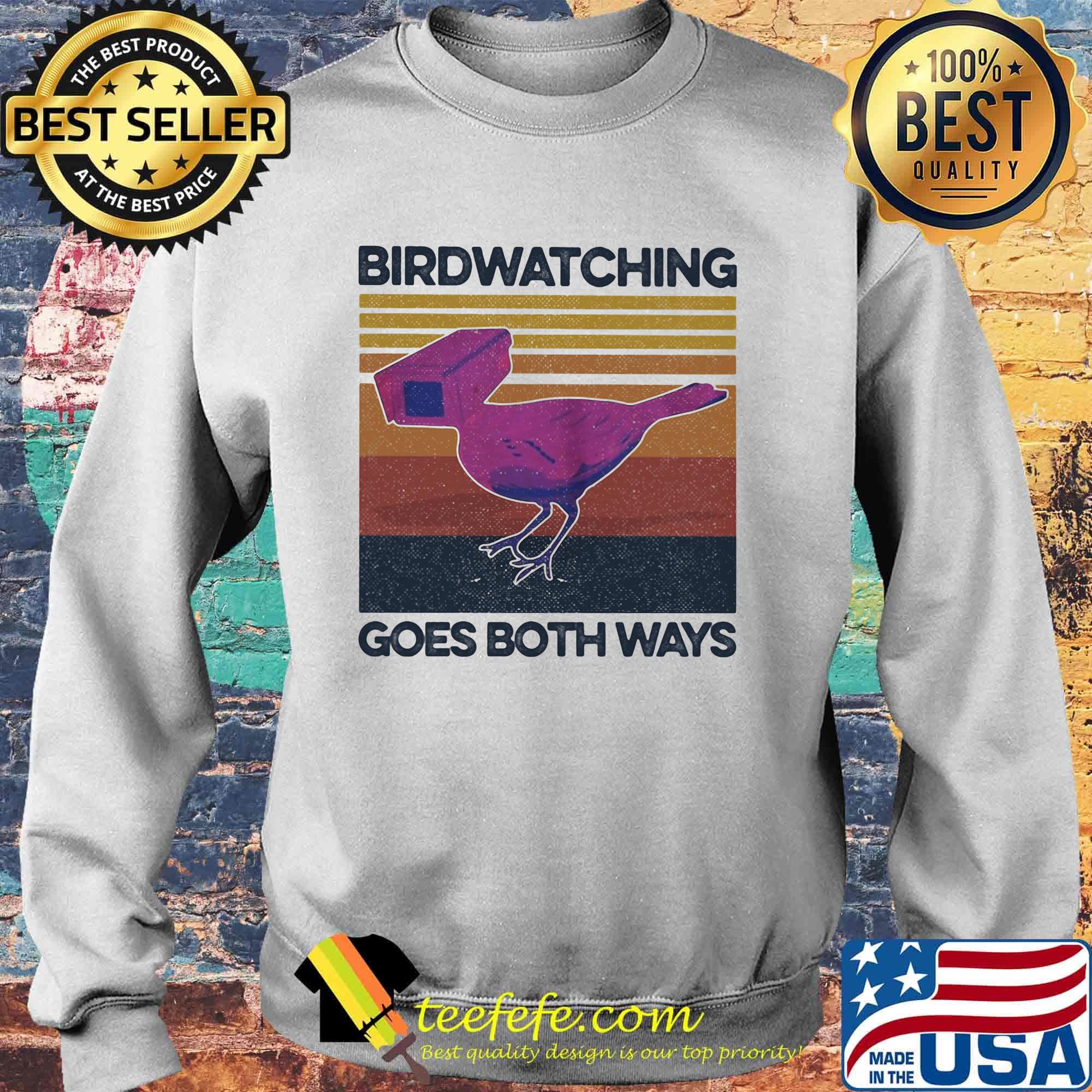 Birdwatching goes both ways vintage retro s Sweater Birdwatching goes both ways vintage retro s Sweater
