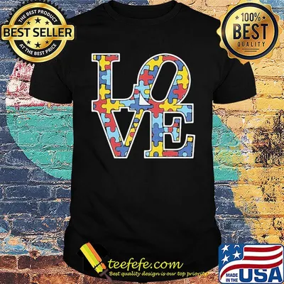 Black autism love classic shirt