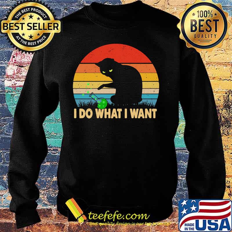 Black Cat Corona I do what I want Vintage retro s Sweater Black Cat Corona I do what I want Vintage retro s Sweater