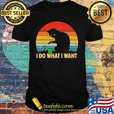 Black Cat Corona I do what I want Vintage retro shirt