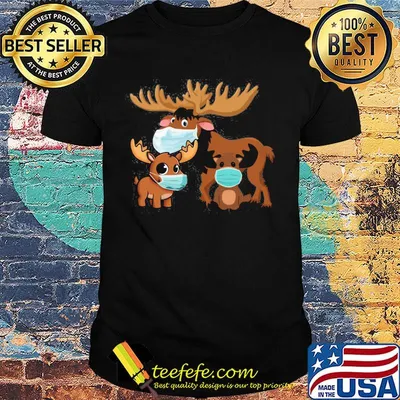 Black deers mask classic shirt