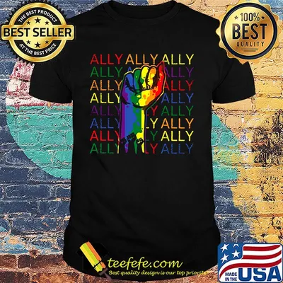 Black lives matter ally color hand LGBT shirt