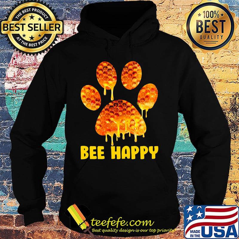 Black paw bee happy s Hoodie Black paw bee happy s Hoodie