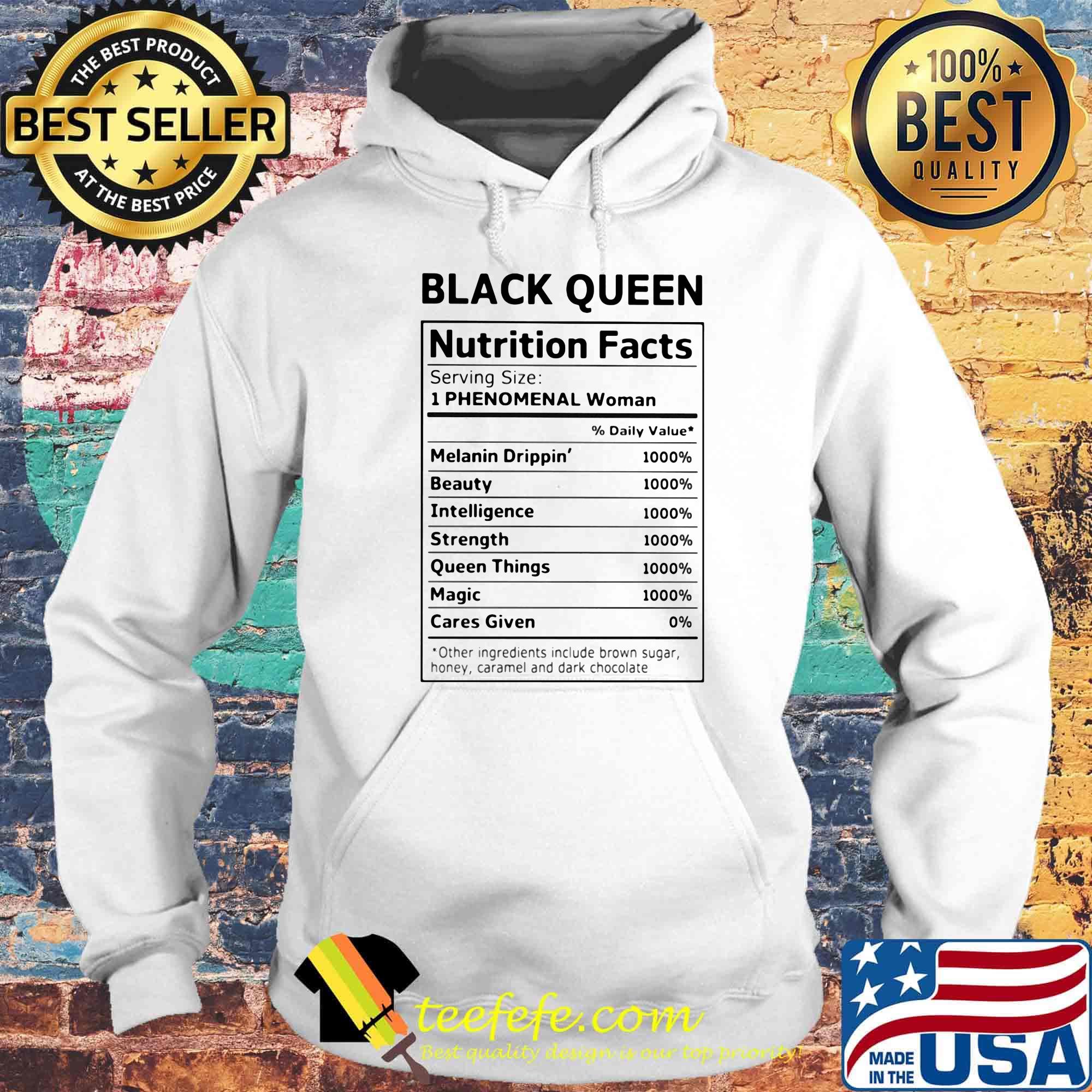 Black Queen Nutrition Facts Serving Size 1 Phenomaenal Woman Shirt Hoodie Black Queen Nutrition Facts Serving Size 1 Phenomaenal Woman Shirt Hoodie