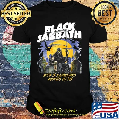 Black sabbath born in a graveyard adopted by sin shirt