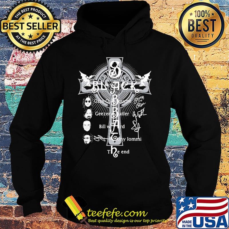 Black sabbath faith cross members signatures s Hoodie Black sabbath faith cross members signatures s Hoodie