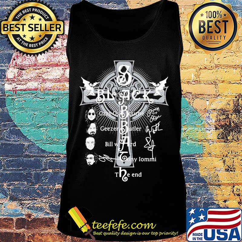 Black sabbath faith cross members signatures s Tank top Black sabbath faith cross members signatures s Tank top