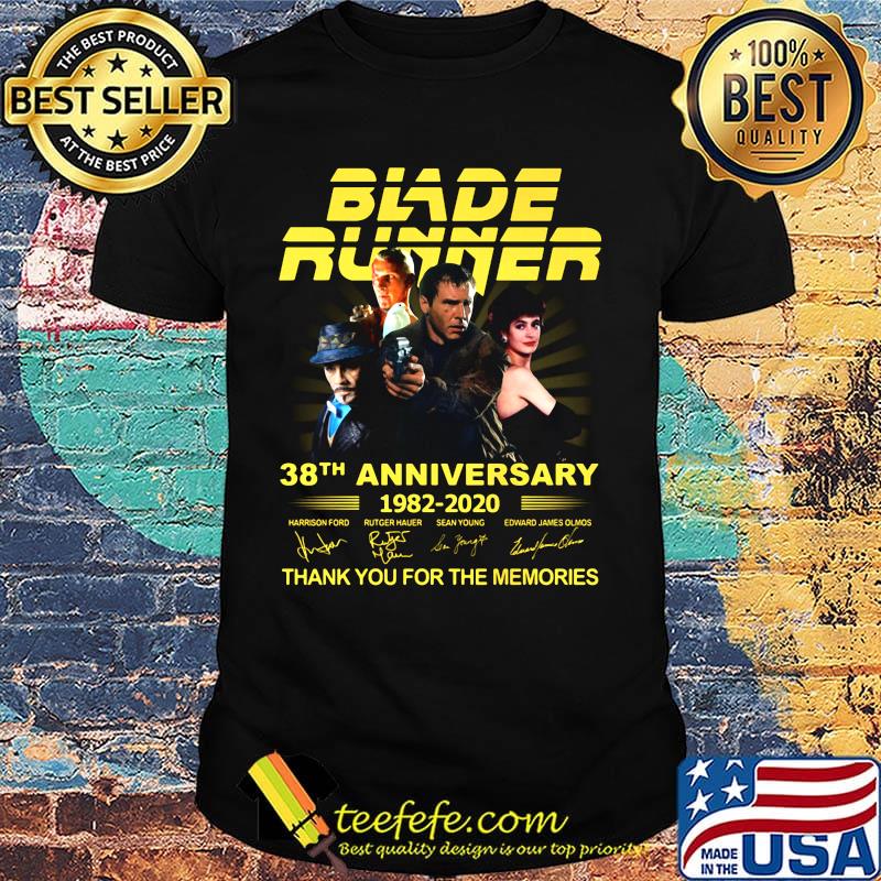 Blade runner 38th anniversary 1982 2020 thank you for the memories signatures shirt Blade runner 38th anniversary 1982 2020 thank you for the memories signatures shirt