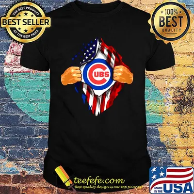 Blood insides chicago cubs american flag independence day shirt