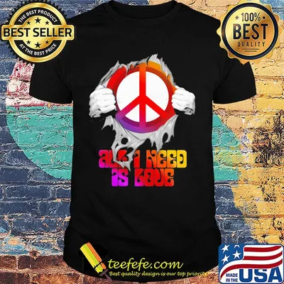 Blood insides peace and need as love shirt