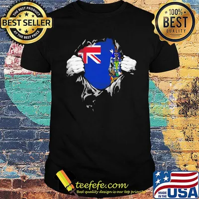 Blood insides south georgia and the south sandwich islands flag shirt