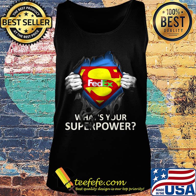 Blood insides superman fedex what's your superpower s Tank top Blood insides superman fedex what's your superpower s Tank top