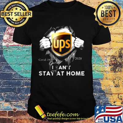 Blood insides ups logo covid-19 2020 i can't stay at home shirt