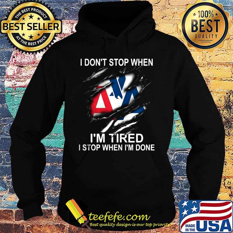 Blue and red triangle airline logo i don't stop when i'm tired i stop when i'm done s Hoodie Blue and red triangle airline logo i don't stop when i'm tired i stop when i'm done s Hoodie