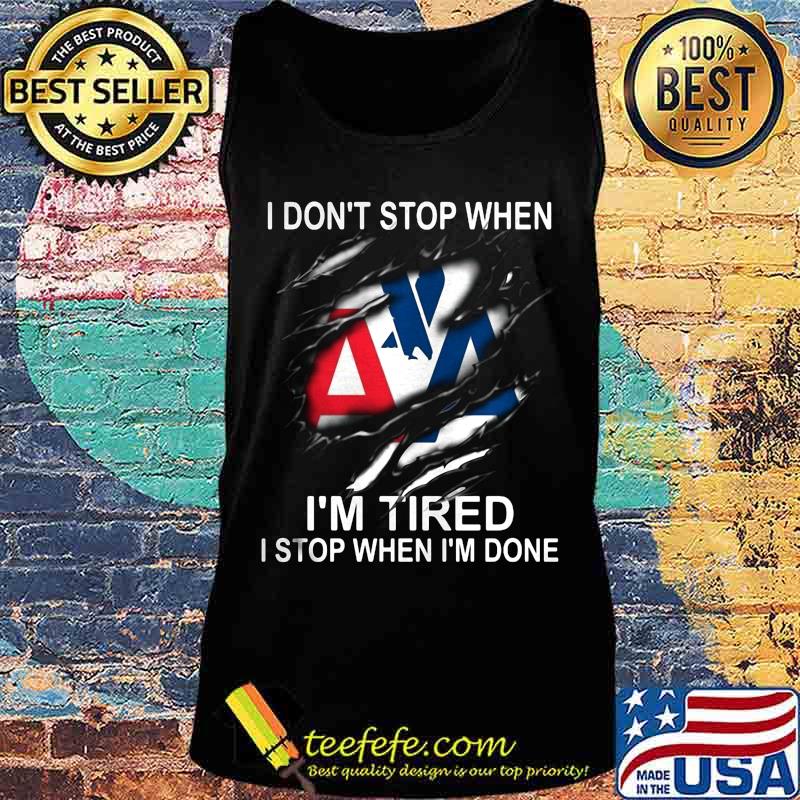 Blue and red triangle airline logo i don't stop when i'm tired i stop when i'm done s Tank top Blue and red triangle airline logo i don't stop when i'm tired i stop when i'm done s Tank top