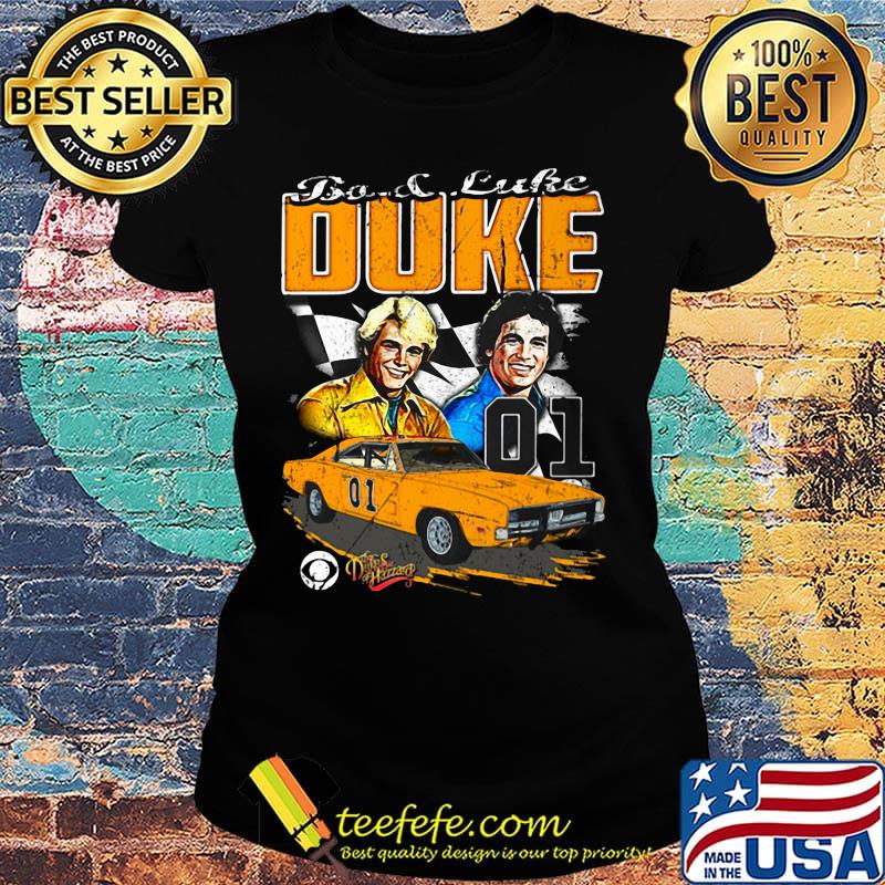 Bo luke duke 01 dukes hazzard car flag s Ladies tee Bo luke duke 01 dukes hazzard car flag s Ladies tee