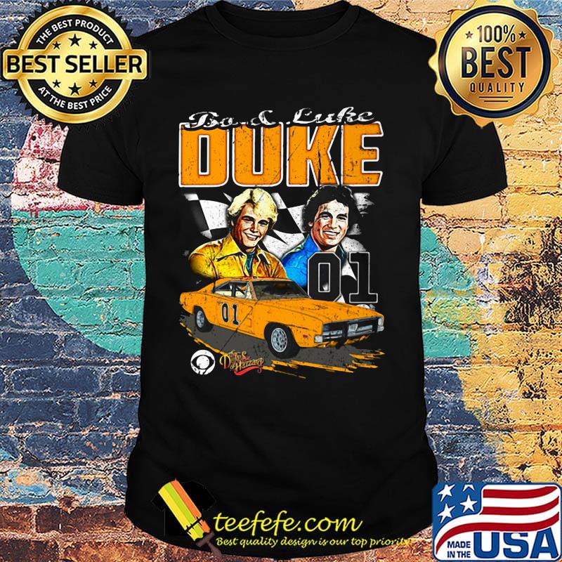 Bo luke duke 01 dukes hazzard car flag shirt