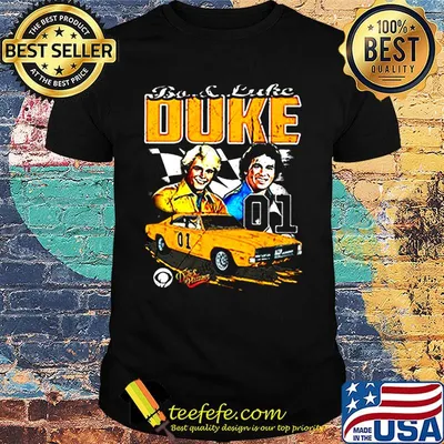 Bo luke duke 01 dukes of hazzard car flag shirt