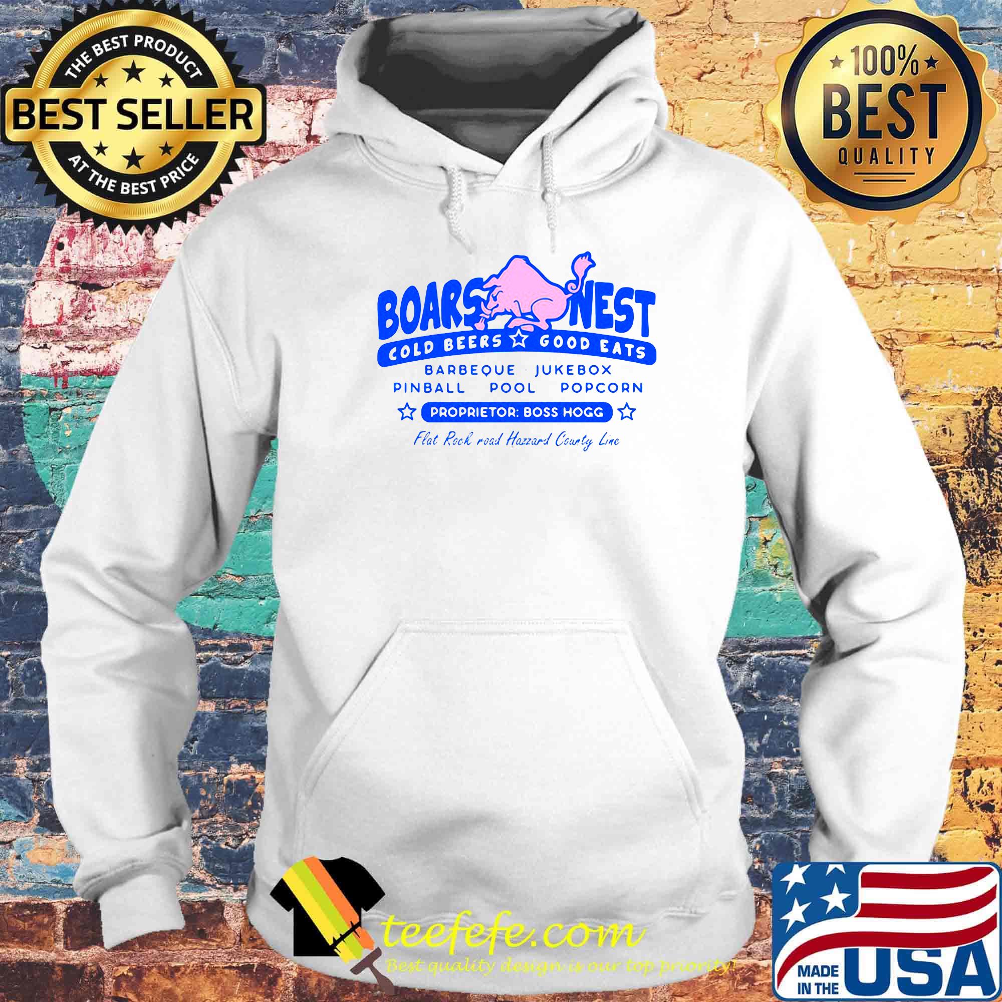 Boars nest cold beers good eats barbeque jukebox oinball pool popcorn proprietor boss hogg flat rock road haggard country line s Hoodie Boars nest cold beers good eats barbeque jukebox oinball pool popcorn proprietor boss hogg flat rock road haggard country line s Hoodie