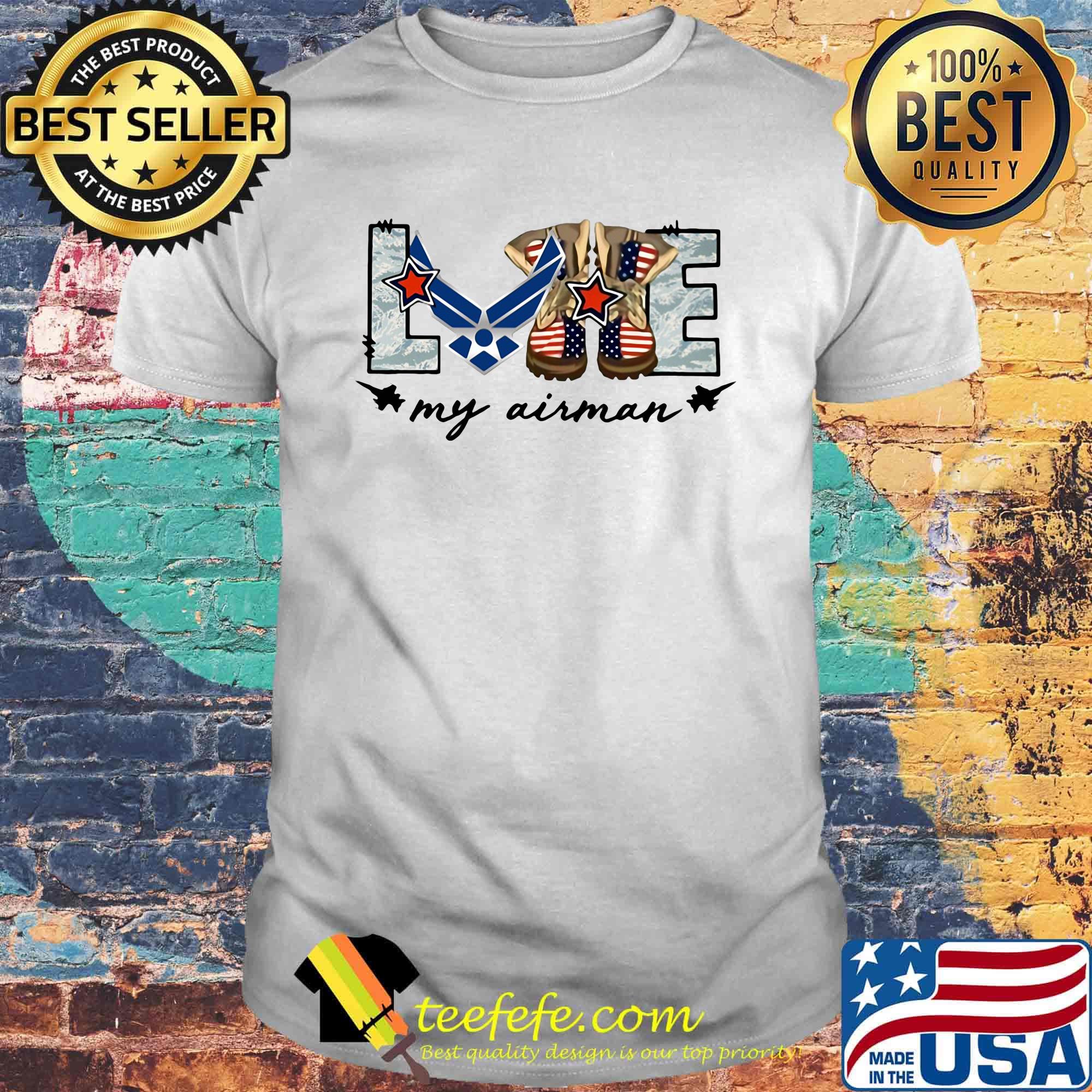 Boots veratan love my airman shirt