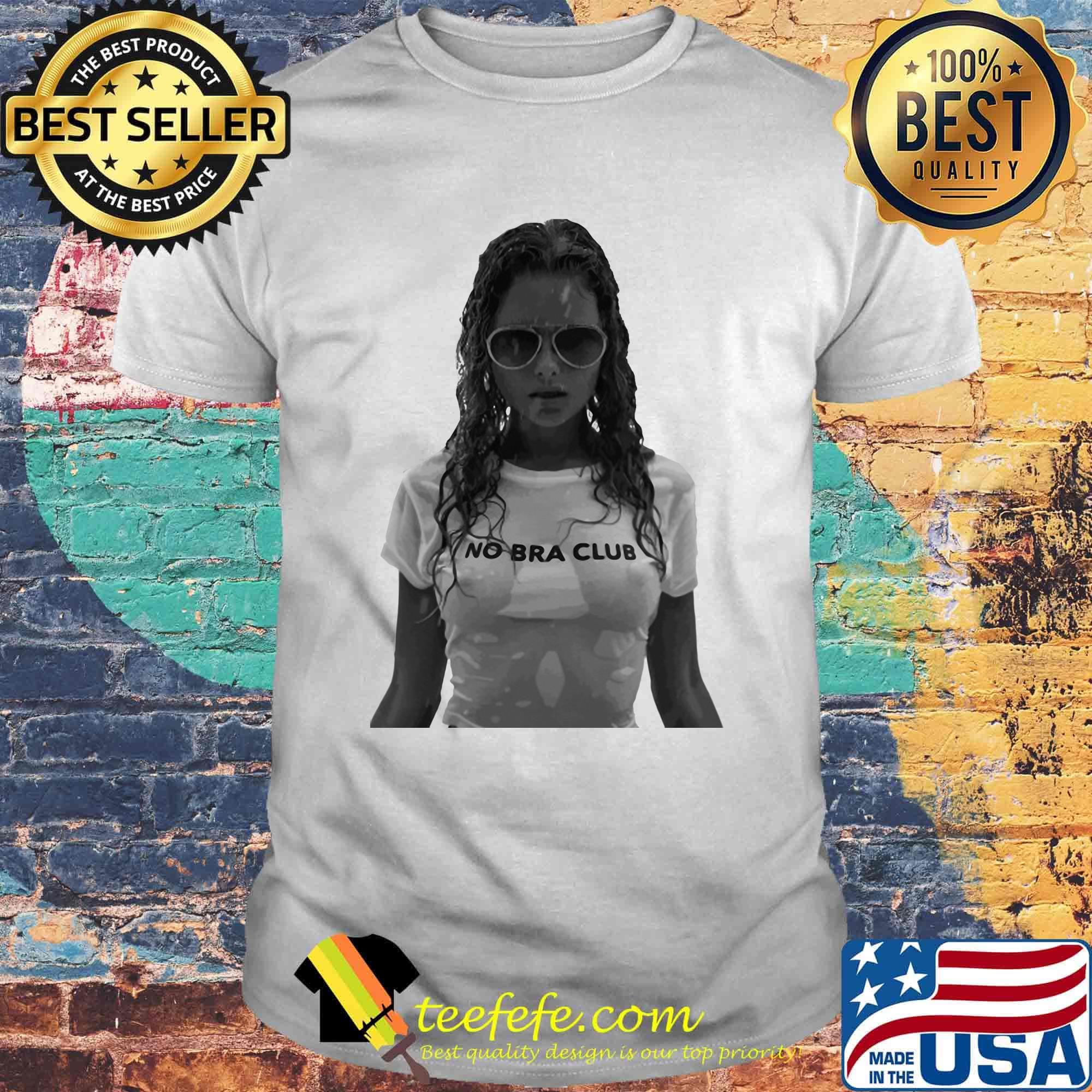 Box girl no bra club shirt