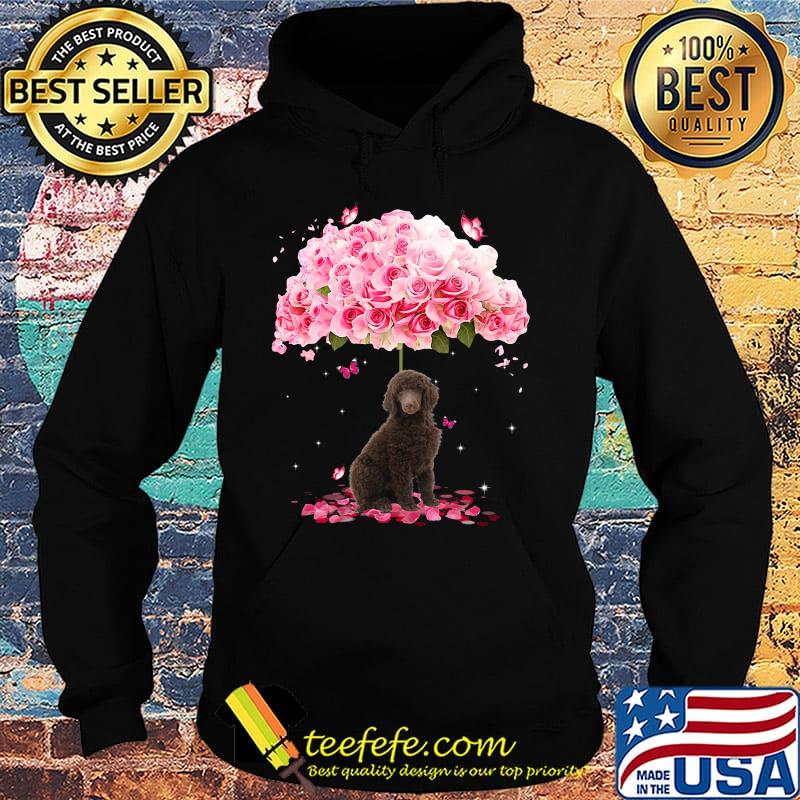 Brown dog standing under the big rose s Hoodie Brown dog standing under the big rose s Hoodie