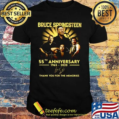 Bruce Springsteen 55th anniversary 1965-2020 thank you for the memories signature shirt