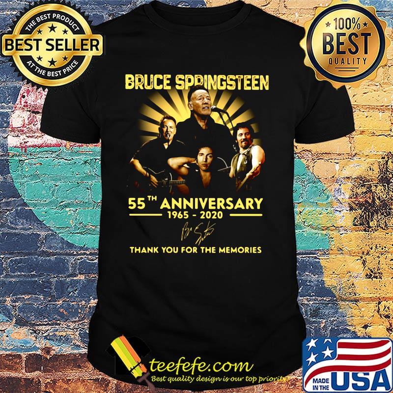 Bruce Springsteen 55th anniversary 1965-2020 thank you for the memories signature shirt