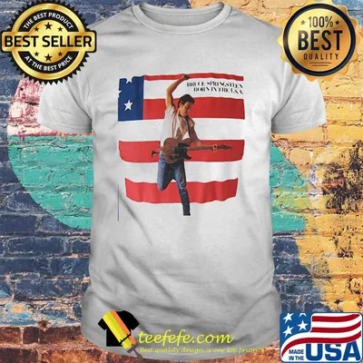 Bruce springsteen born in the u.s.a. flag shirt