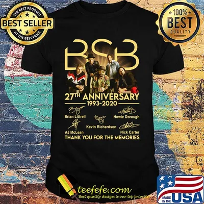 Bsb band 27th anniversary 1993 2020 thank you for the memories signatures shirt