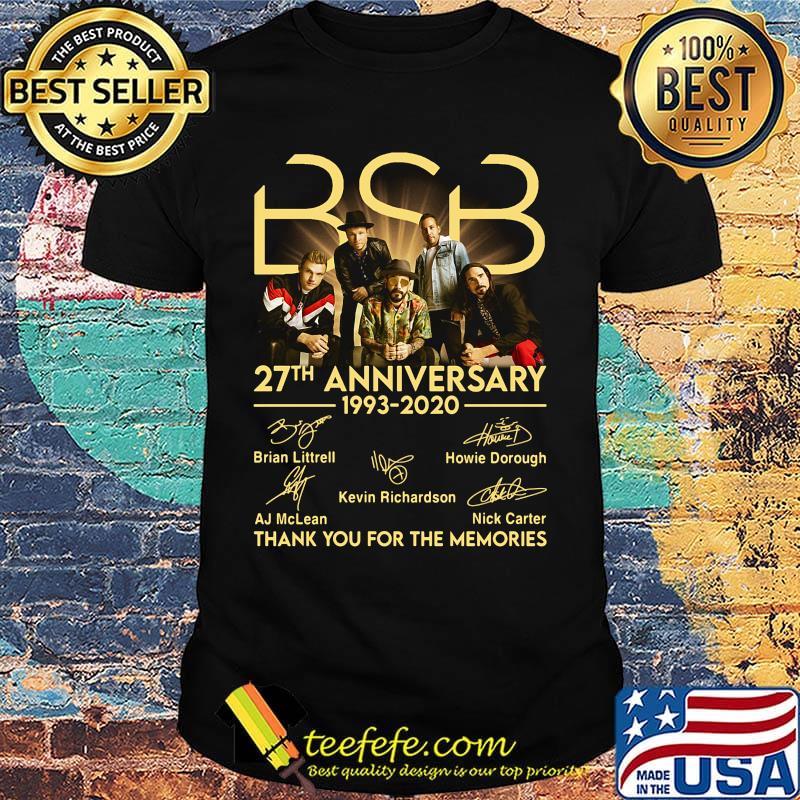 Bsb band 27th anniversary 1993 2020 thank you for the memories signatures shirt Bsb band 27th anniversary 1993 2020 thank you for the memories signatures shirt
