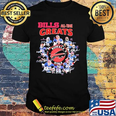 Buffalo bills football  all time greats signatures shirt