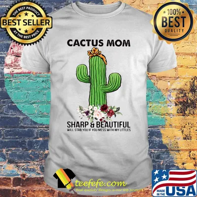 Cactus mom sharp and beautiful turban flower shirt